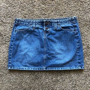 L.e.I. Blue denim jean mini skirt